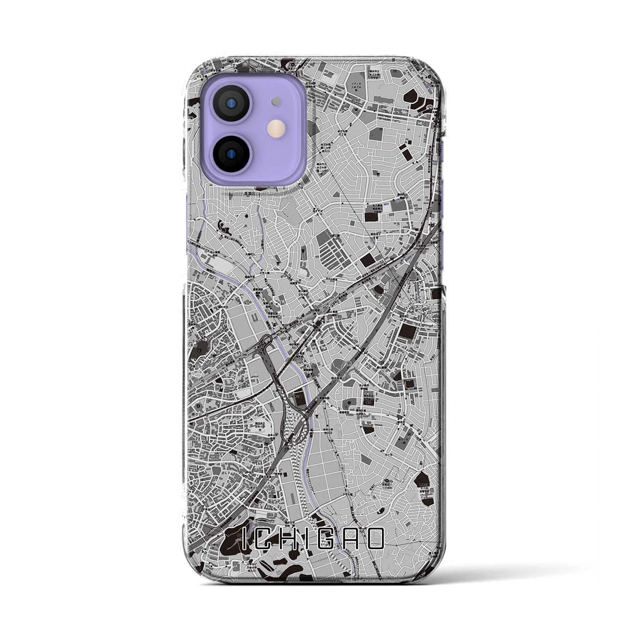 【市が尾(神奈川県)】地図柄iPhoneケース(クリアタイプ)