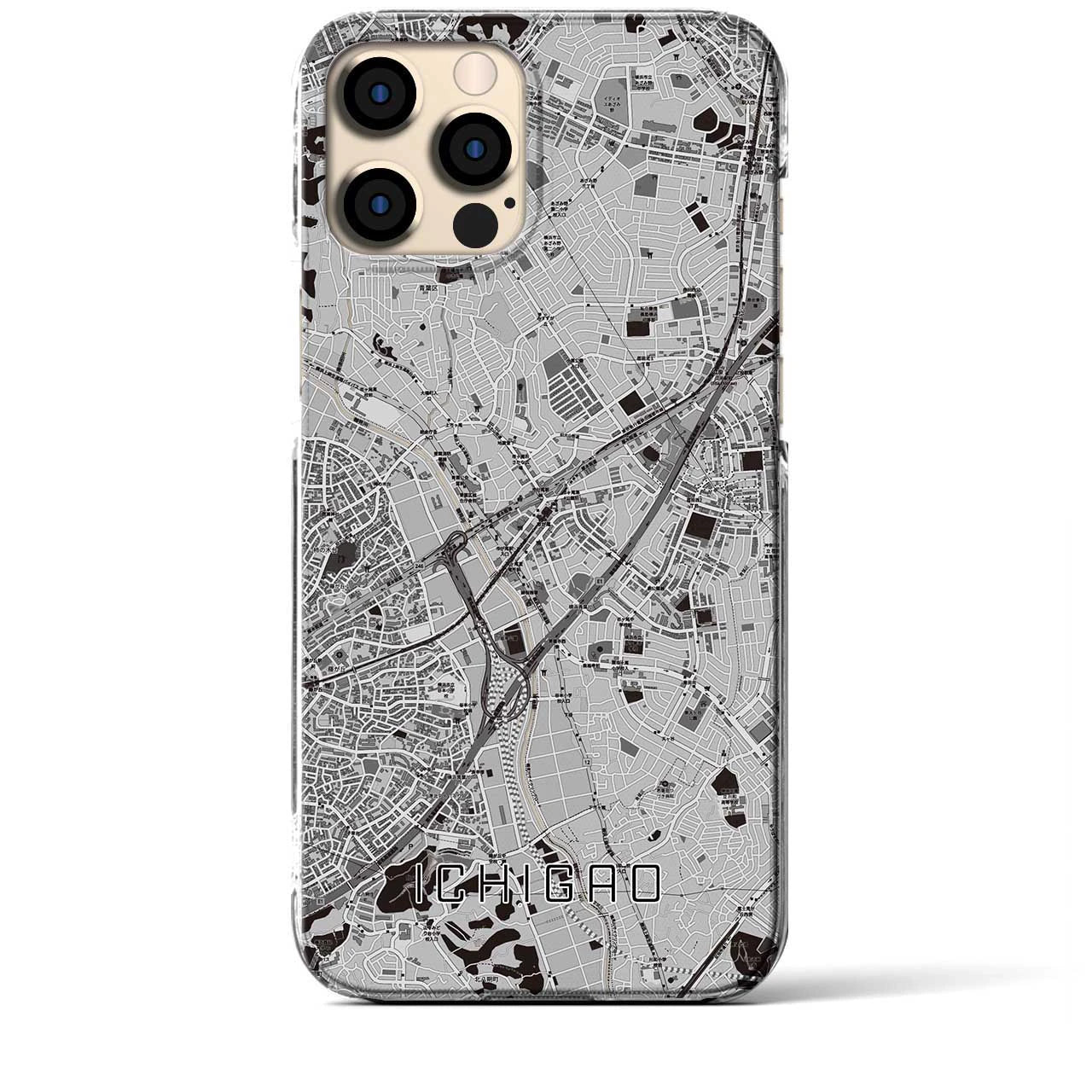 【市が尾(神奈川県)】地図柄iPhoneケース(クリアタイプ)