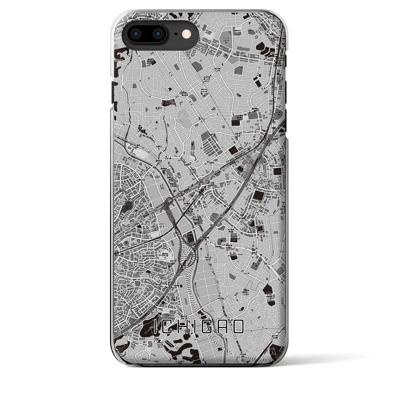 【市が尾(神奈川県)】地図柄iPhoneケース(クリアタイプ)