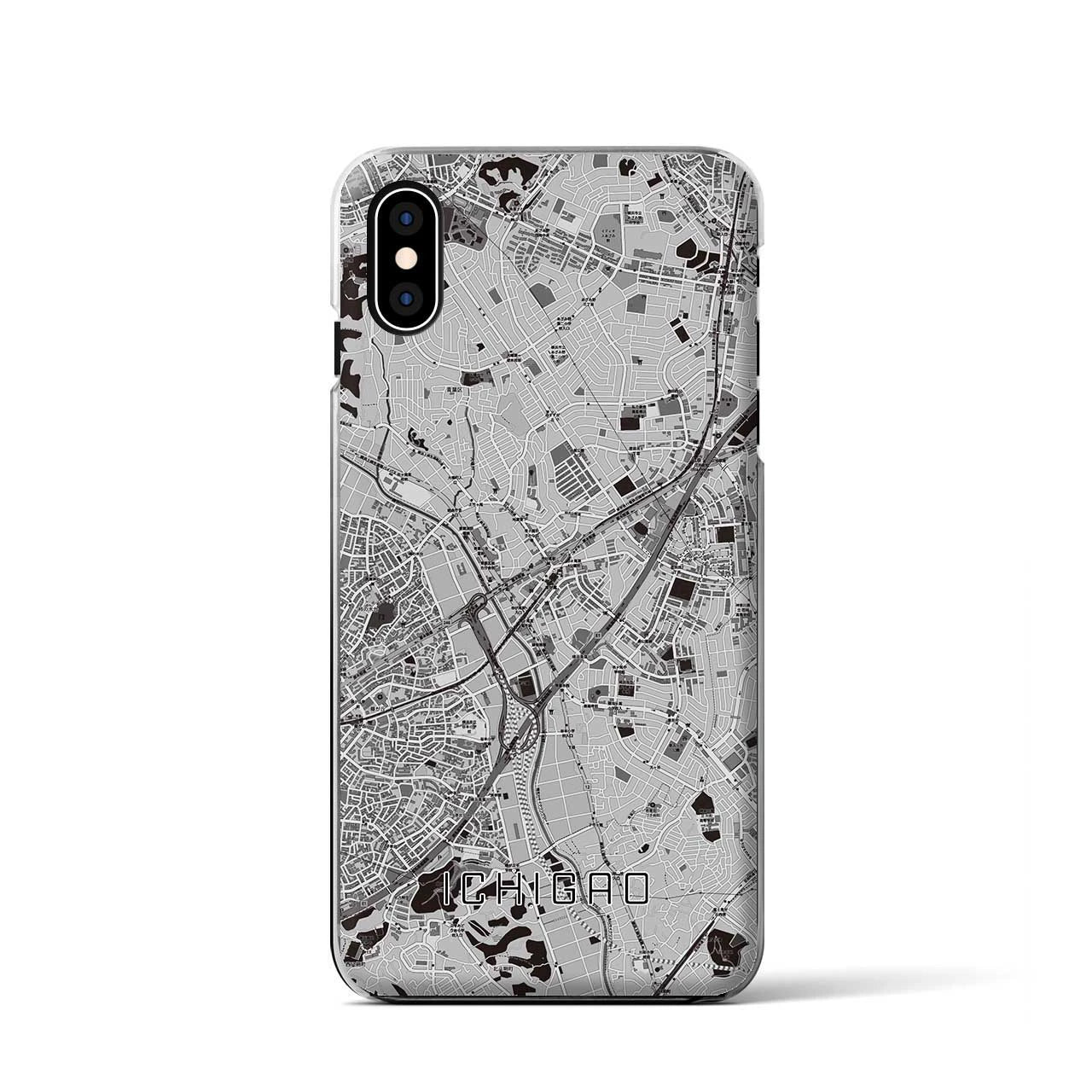 【市が尾(神奈川県)】地図柄iPhoneケース(クリアタイプ)