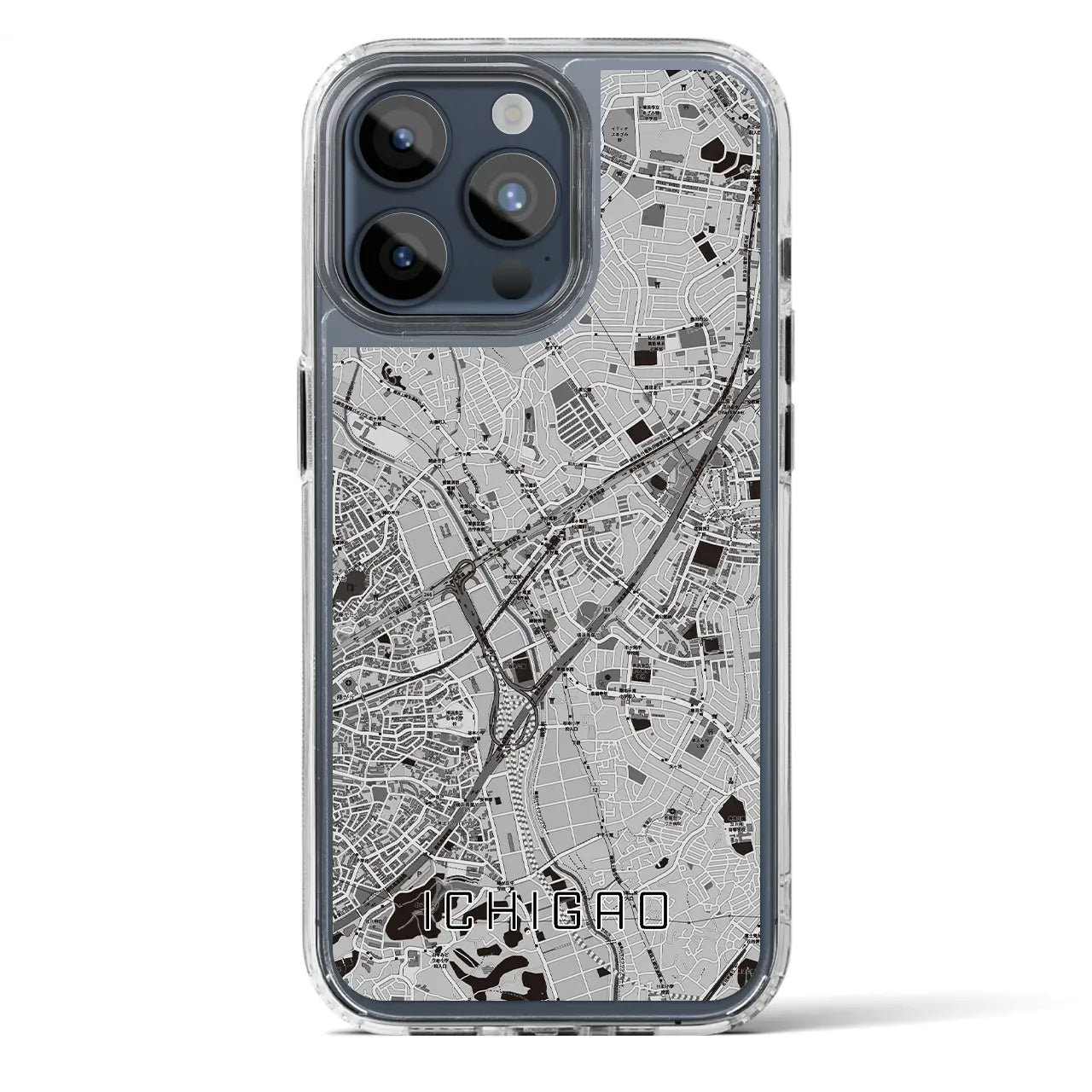 【市が尾(神奈川県)】地図柄iPhoneケース(MagSafeタイプ)