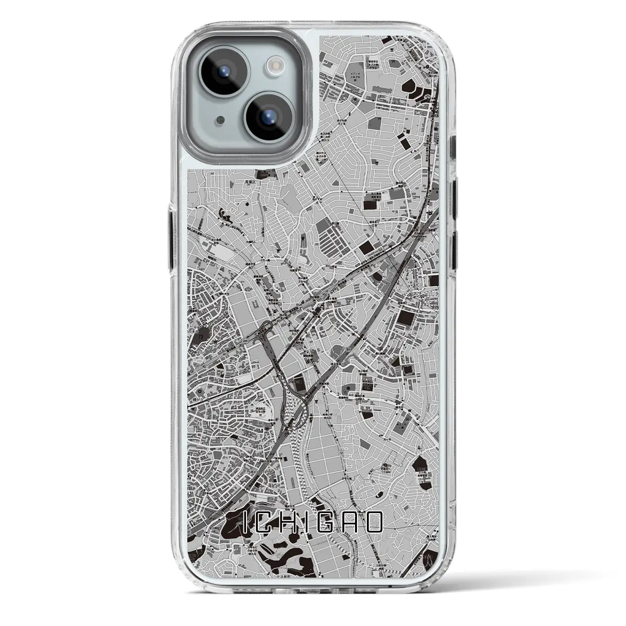 【市が尾(神奈川県)】地図柄iPhoneケース(MagSafeタイプ)