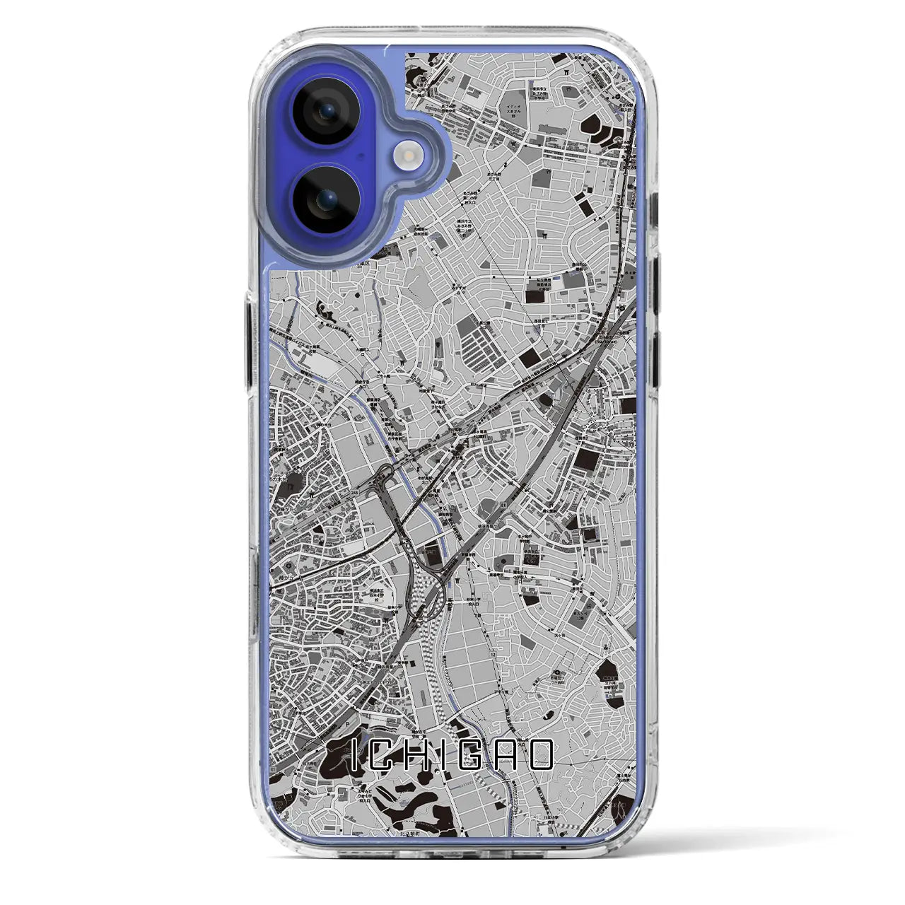 【市が尾(神奈川県)】地図柄iPhoneケース(MagSafeタイプ)