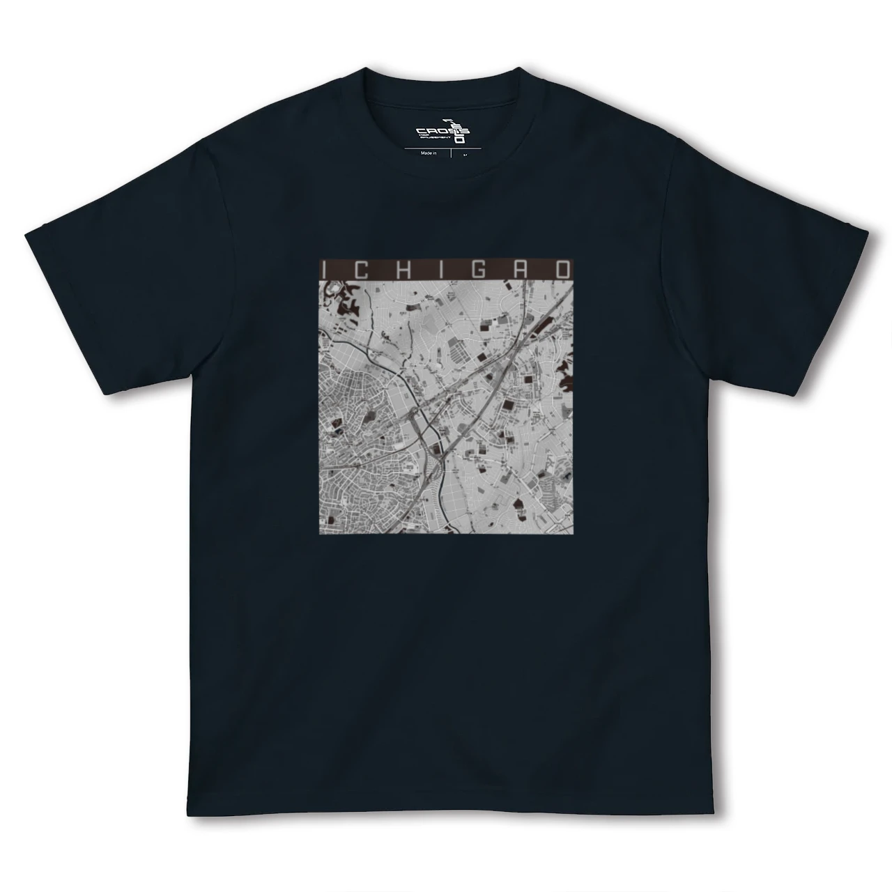 【市が尾(神奈川県)】地図柄ヘビーウェイトTシャツ