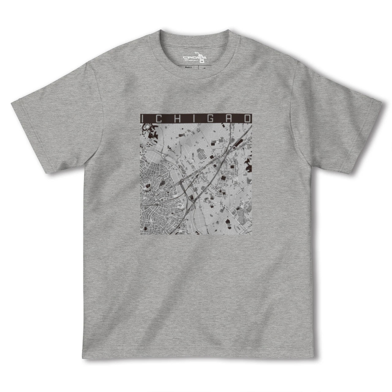【市が尾(神奈川県)】地図柄ヘビーウェイトTシャツ