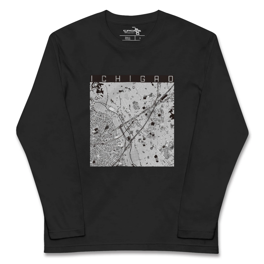 【市が尾(神奈川県)】地図柄ロングスリーブTシャツ