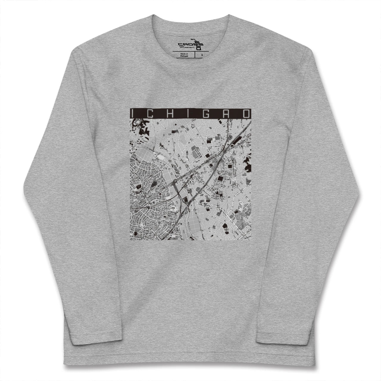 【市が尾(神奈川県)】地図柄ロングスリーブTシャツ