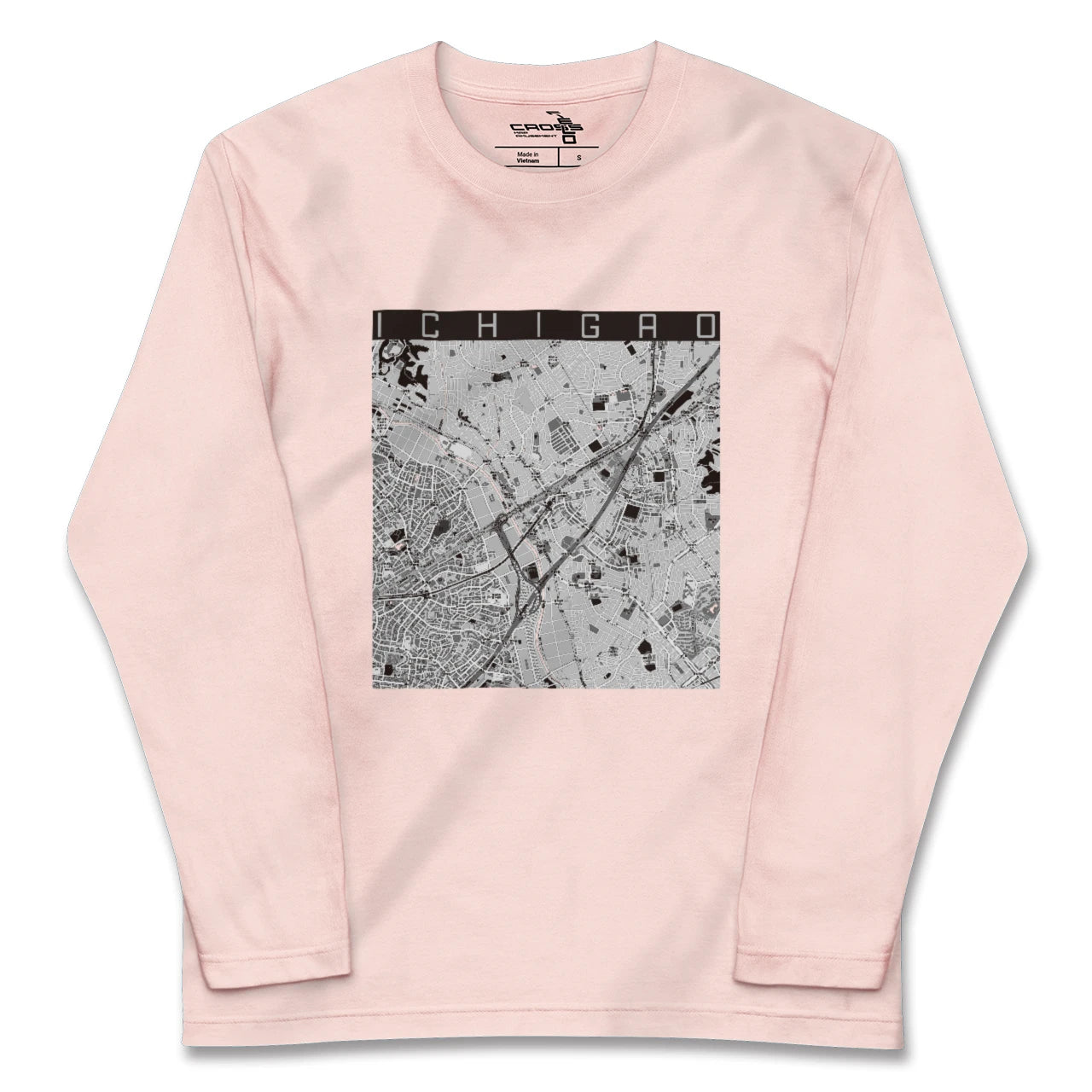 【市が尾(神奈川県)】地図柄ロングスリーブTシャツ
