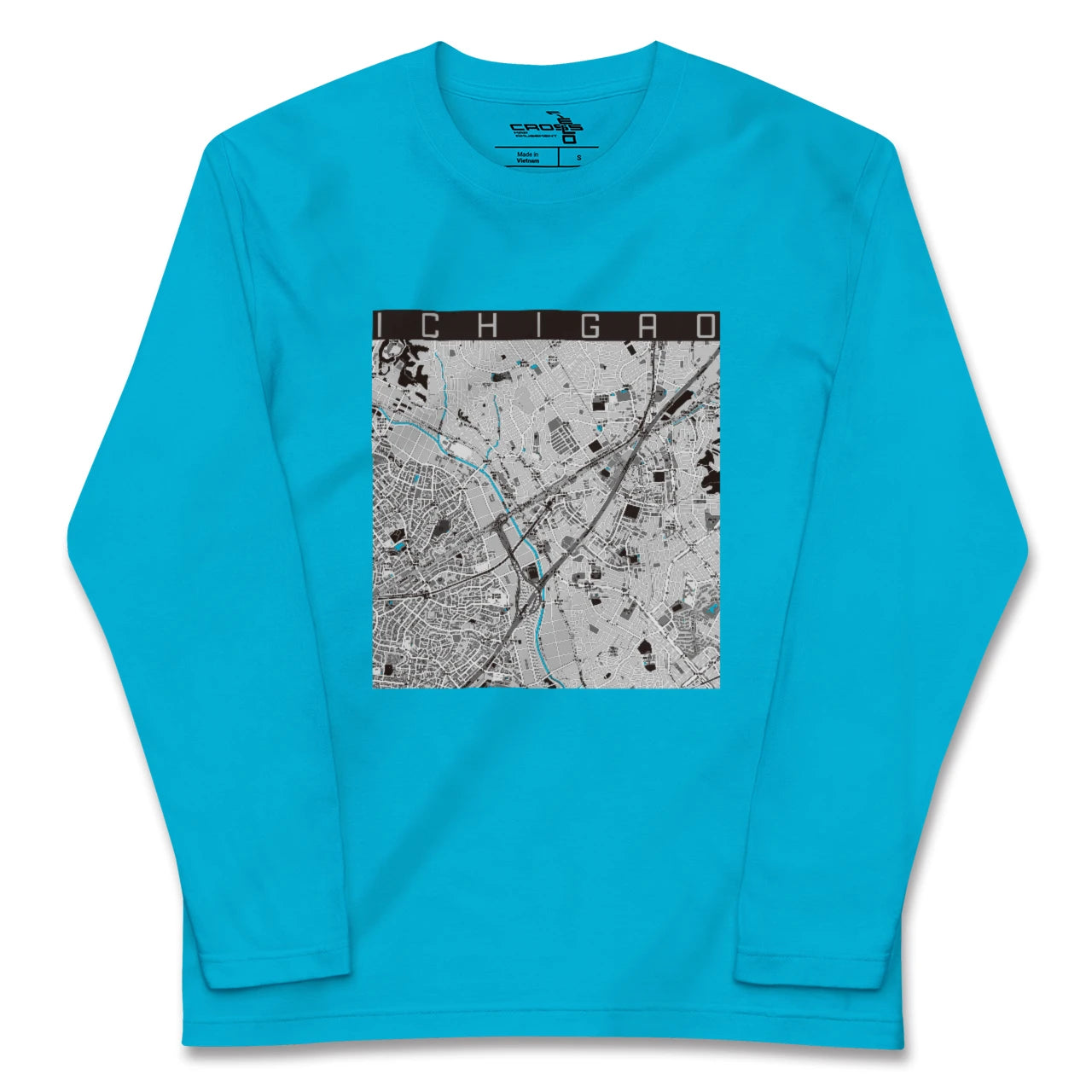 【市が尾(神奈川県)】地図柄ロングスリーブTシャツ