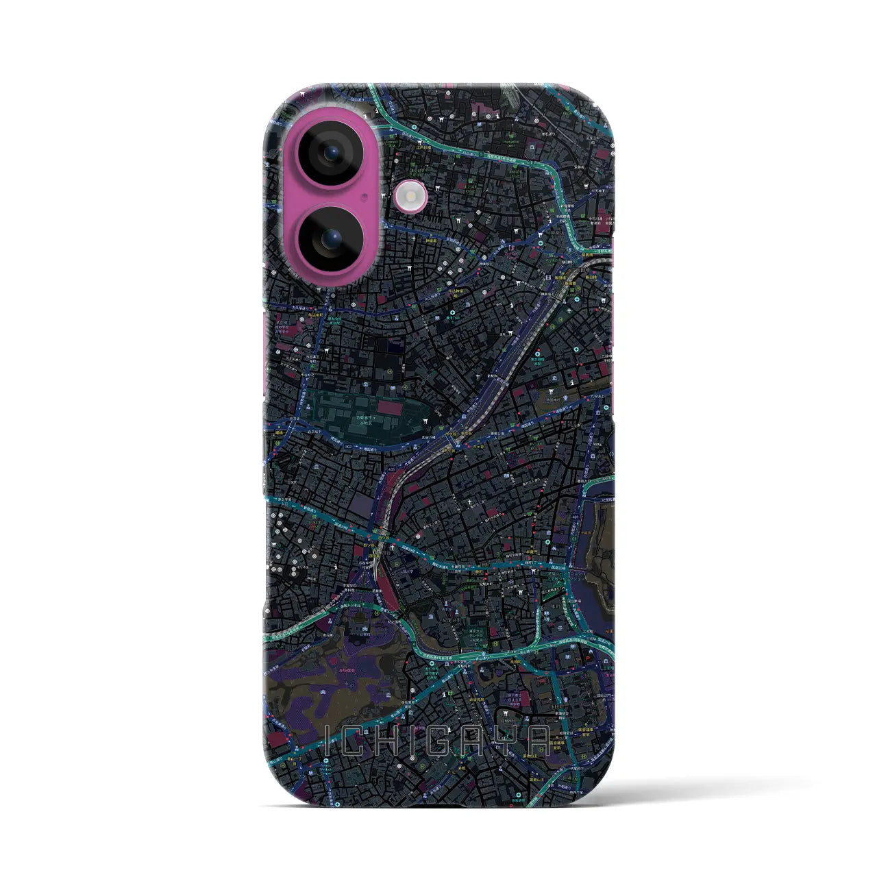 【市ケ谷(東京都)】地図柄iPhoneケース(バックカバータイプ)