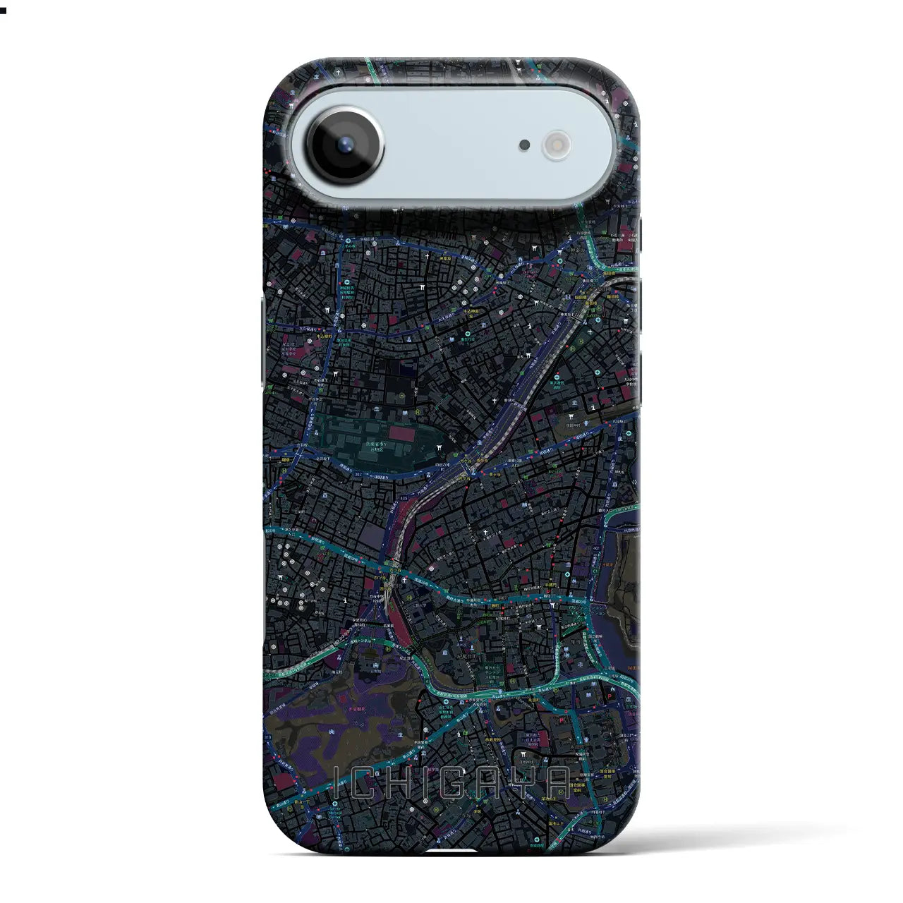 【市ケ谷(東京都)】地図柄iPhoneケース(バックカバータイプ)