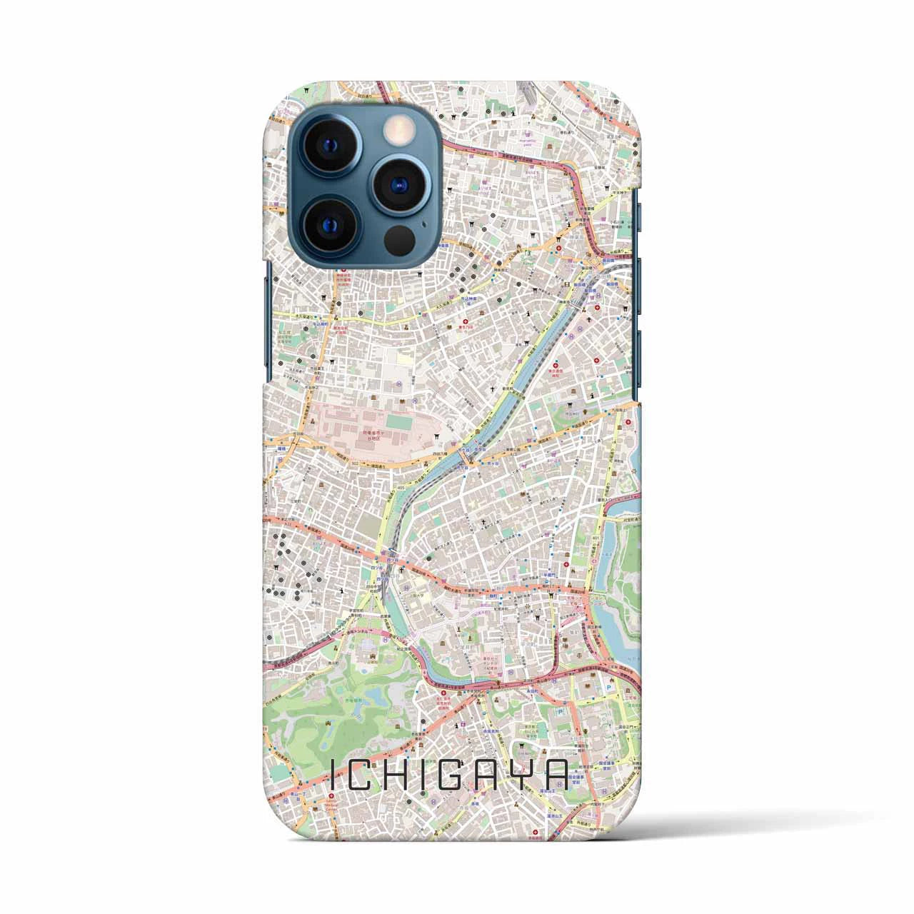 【市ケ谷(東京都)】地図柄iPhoneケース(バックカバータイプ)