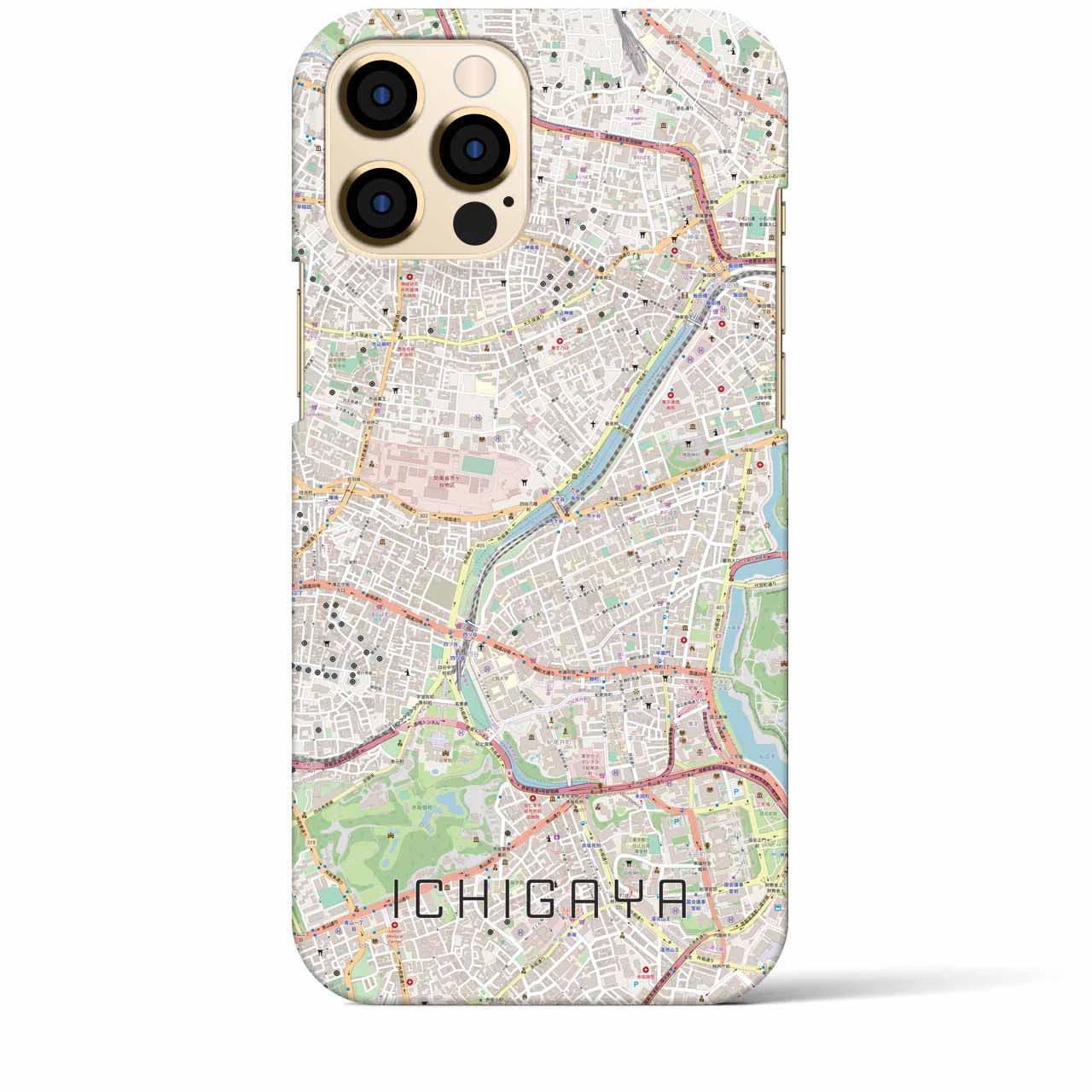 【市ケ谷(東京都)】地図柄iPhoneケース(バックカバータイプ)