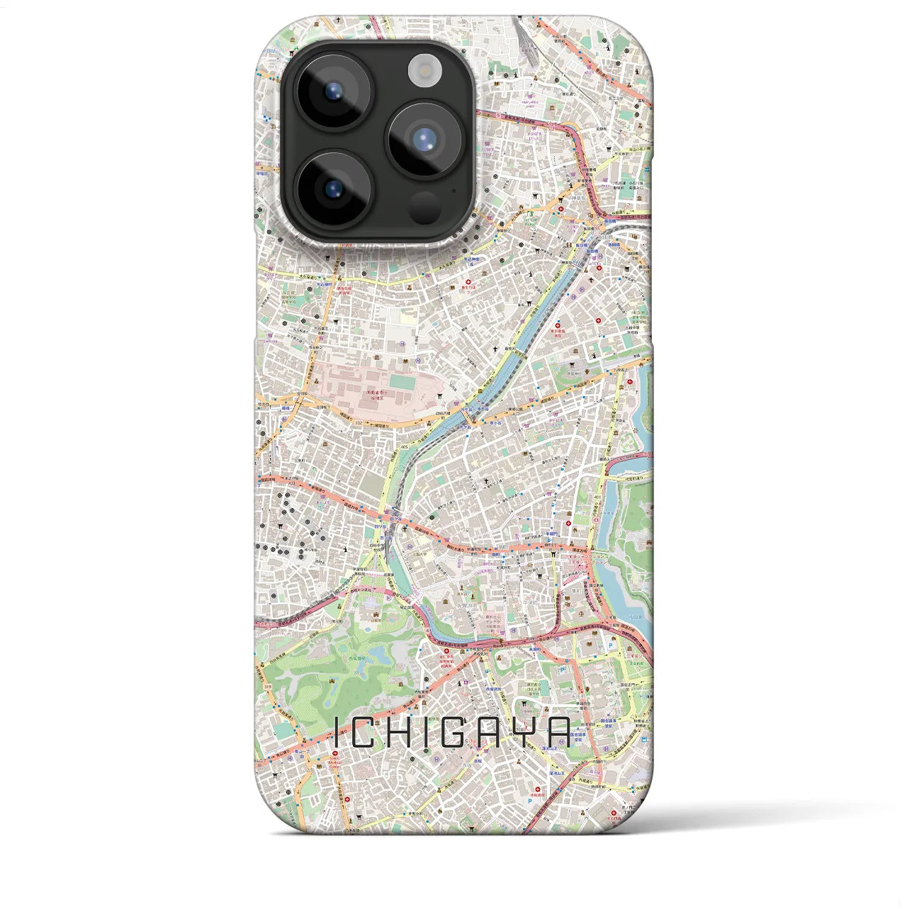 【市ケ谷(東京都)】地図柄iPhoneケース(バックカバータイプ)