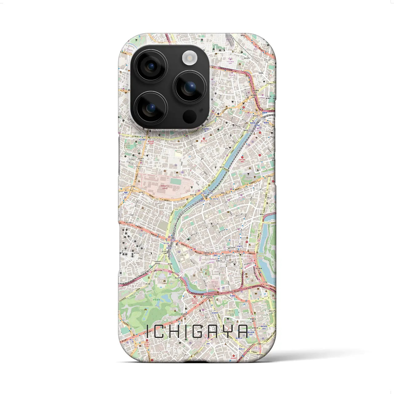 【市ケ谷(東京都)】地図柄iPhoneケース(バックカバータイプ)