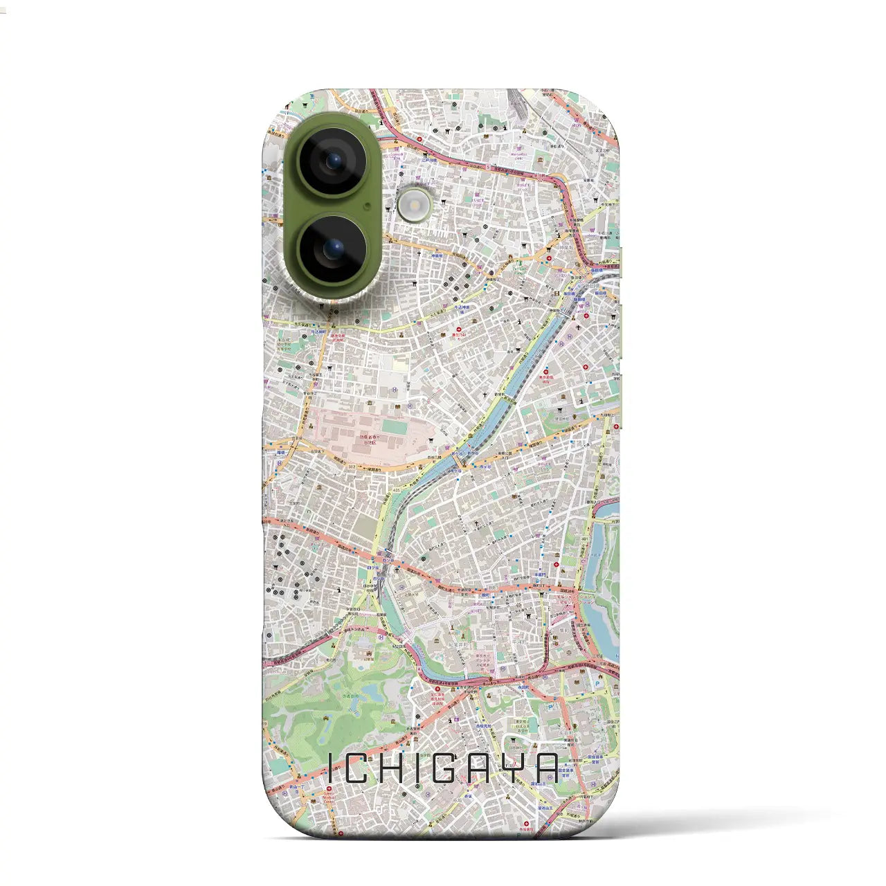 【市ケ谷(東京都)】地図柄iPhoneケース(バックカバータイプ)