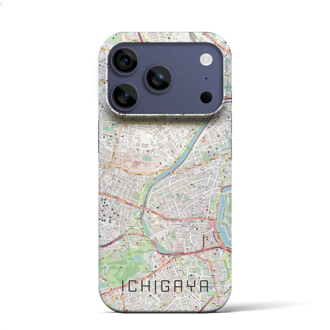 【市ケ谷(東京都)】地図柄iPhoneケース(バックカバータイプ)ナチュラル・iPhone 17 Pro Max 用