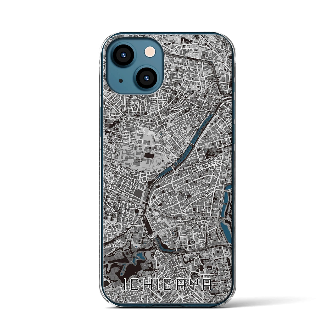 【市ケ谷(東京都)】地図柄iPhoneケース(クリアタイプ)