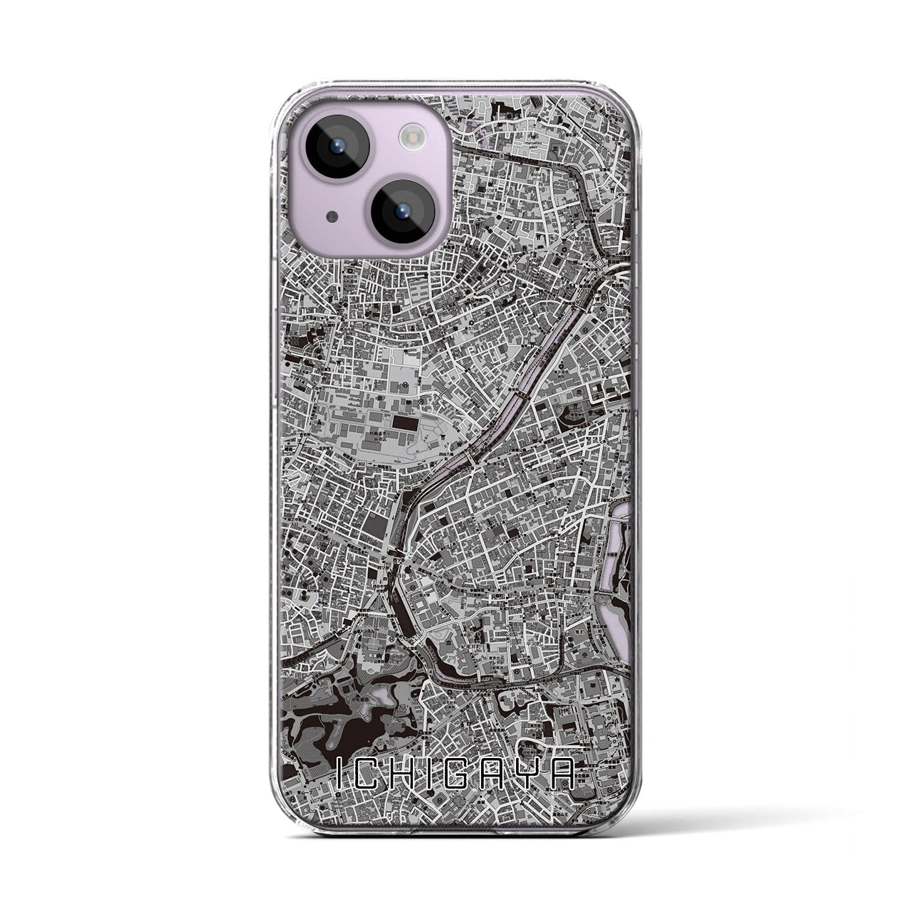 【市ケ谷(東京都)】地図柄iPhoneケース(クリアタイプ)