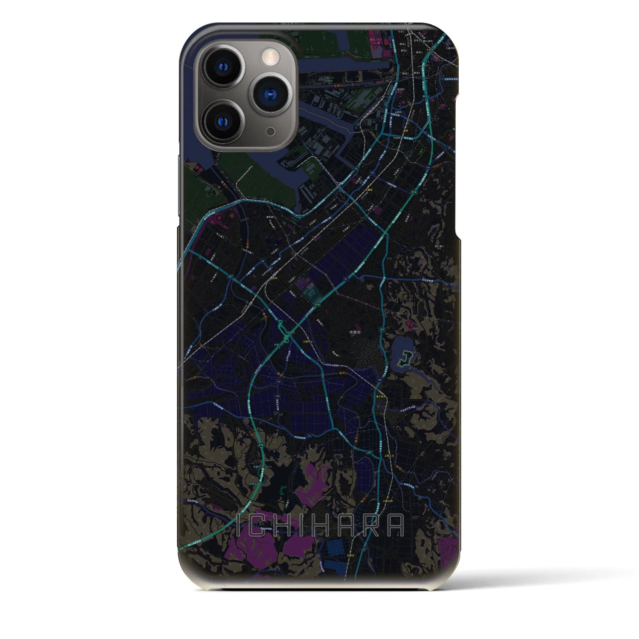 【市原(千葉県)】地図柄iPhoneケース(バックカバータイプ)