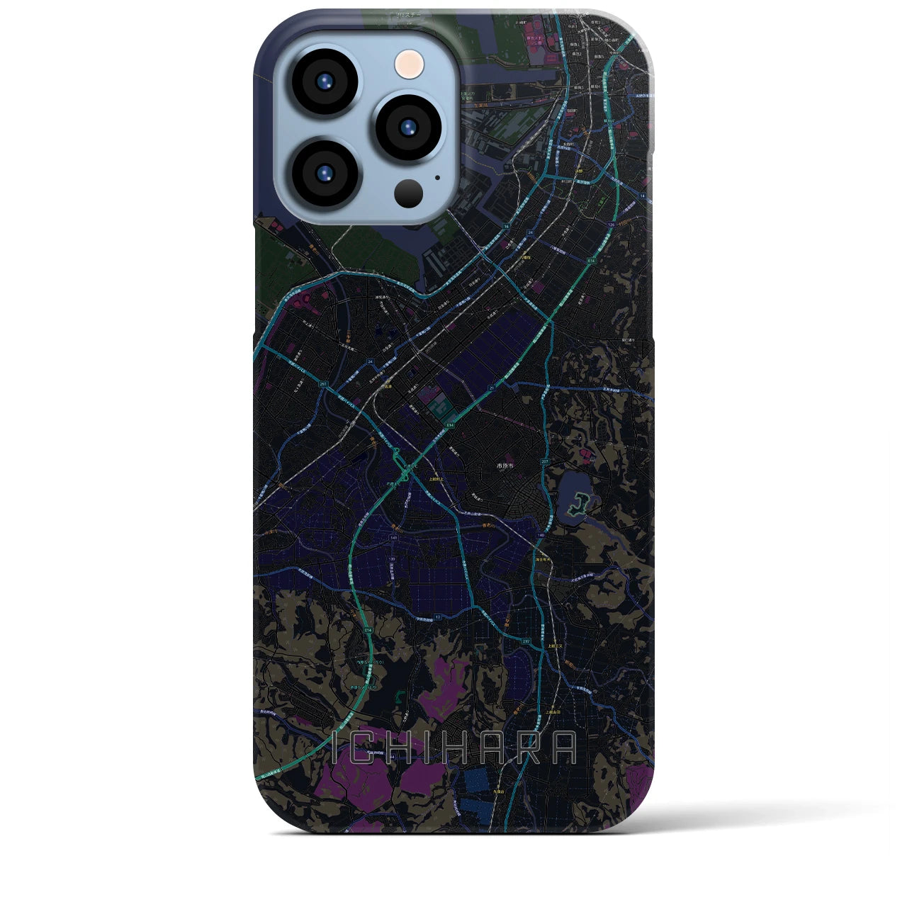 【市原(千葉県)】地図柄iPhoneケース(バックカバータイプ)