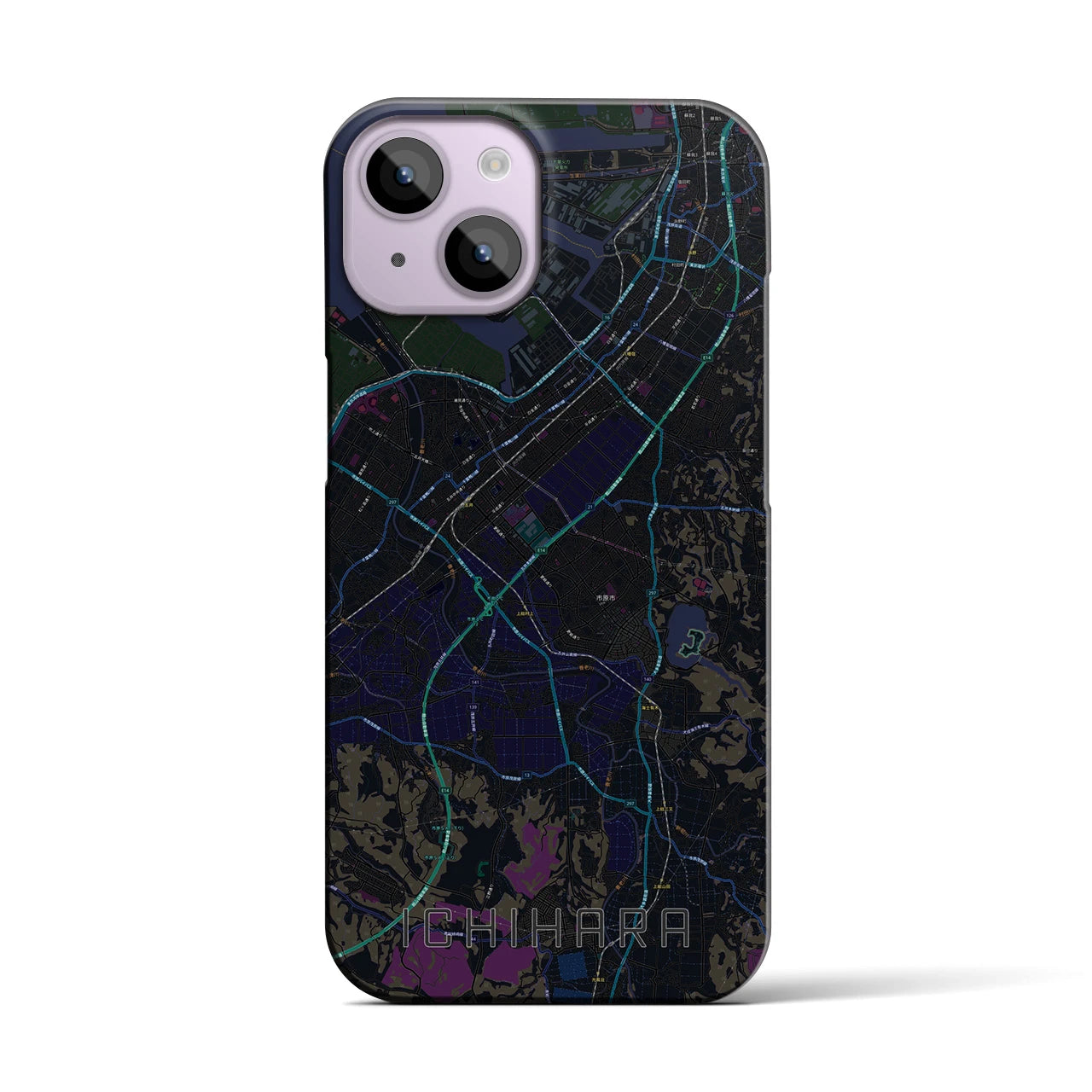 【市原(千葉県)】地図柄iPhoneケース(バックカバータイプ)
