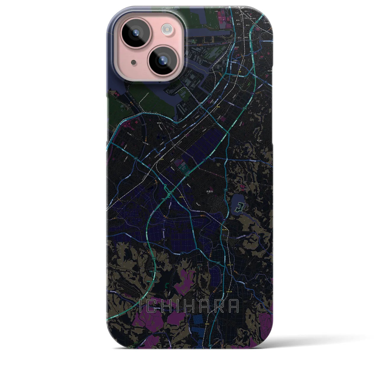 【市原(千葉県)】地図柄iPhoneケース(バックカバータイプ)