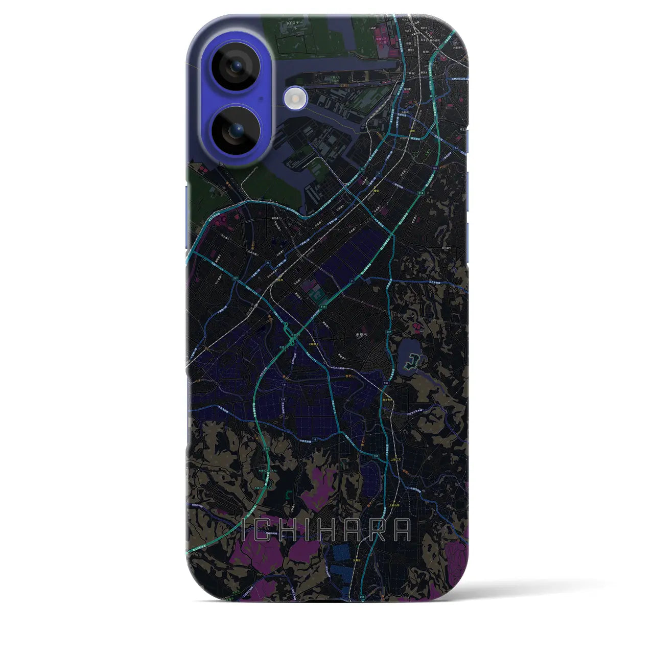 【市原(千葉県)】地図柄iPhoneケース(バックカバータイプ)