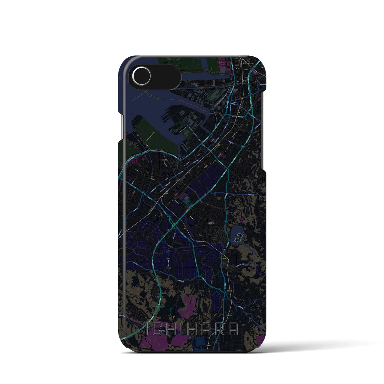 【市原(千葉県)】地図柄iPhoneケース(バックカバータイプ)