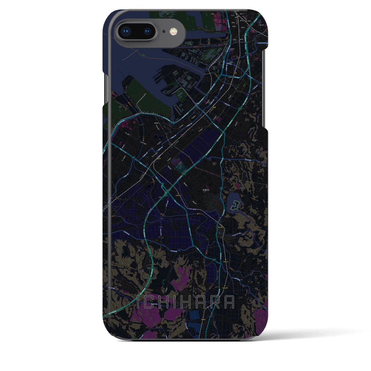 【市原(千葉県)】地図柄iPhoneケース(バックカバータイプ)