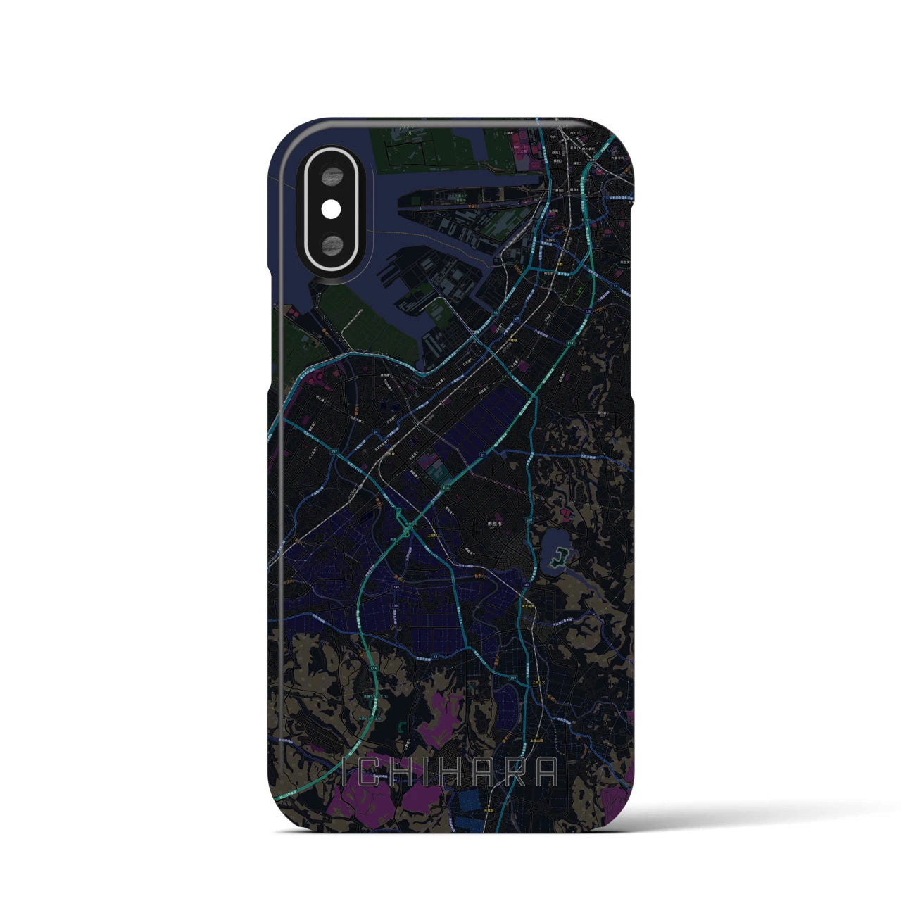 【市原(千葉県)】地図柄iPhoneケース(バックカバータイプ)