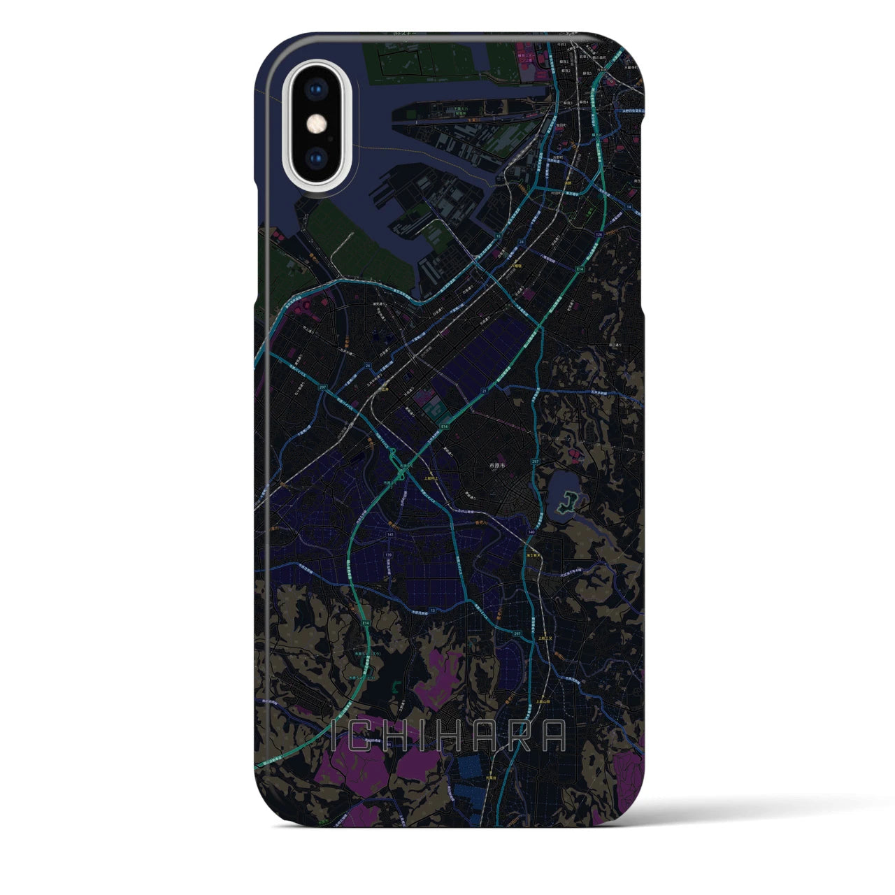 【市原(千葉県)】地図柄iPhoneケース(バックカバータイプ)