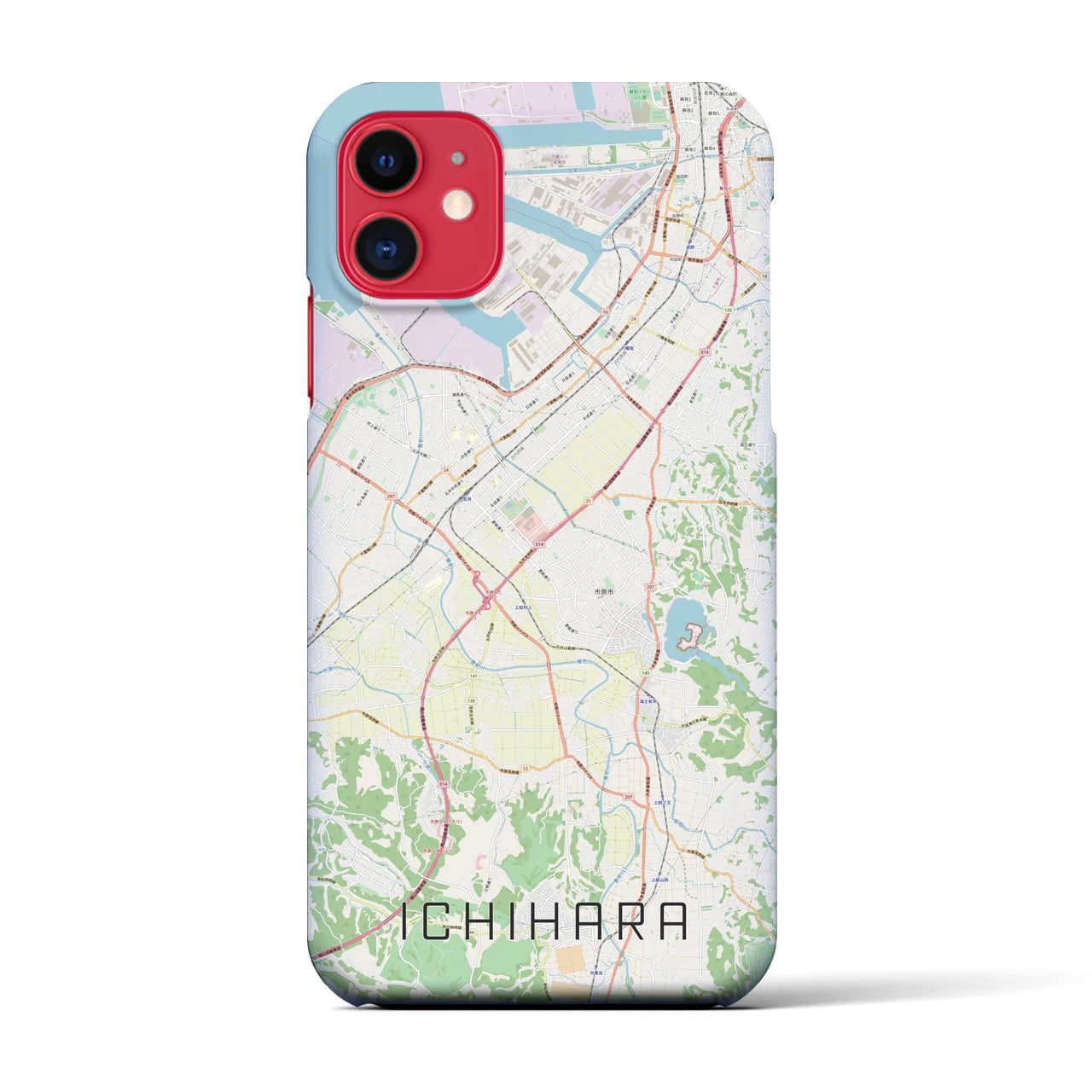 【市原(千葉県)】地図柄iPhoneケース(バックカバータイプ)