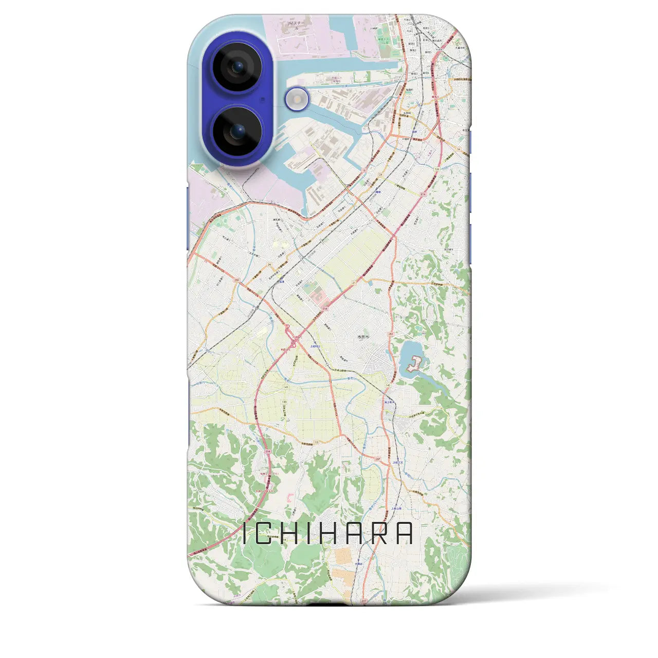 【市原(千葉県)】地図柄iPhoneケース(バックカバータイプ)ナチュラル・iPhone 16 Pro Max 用