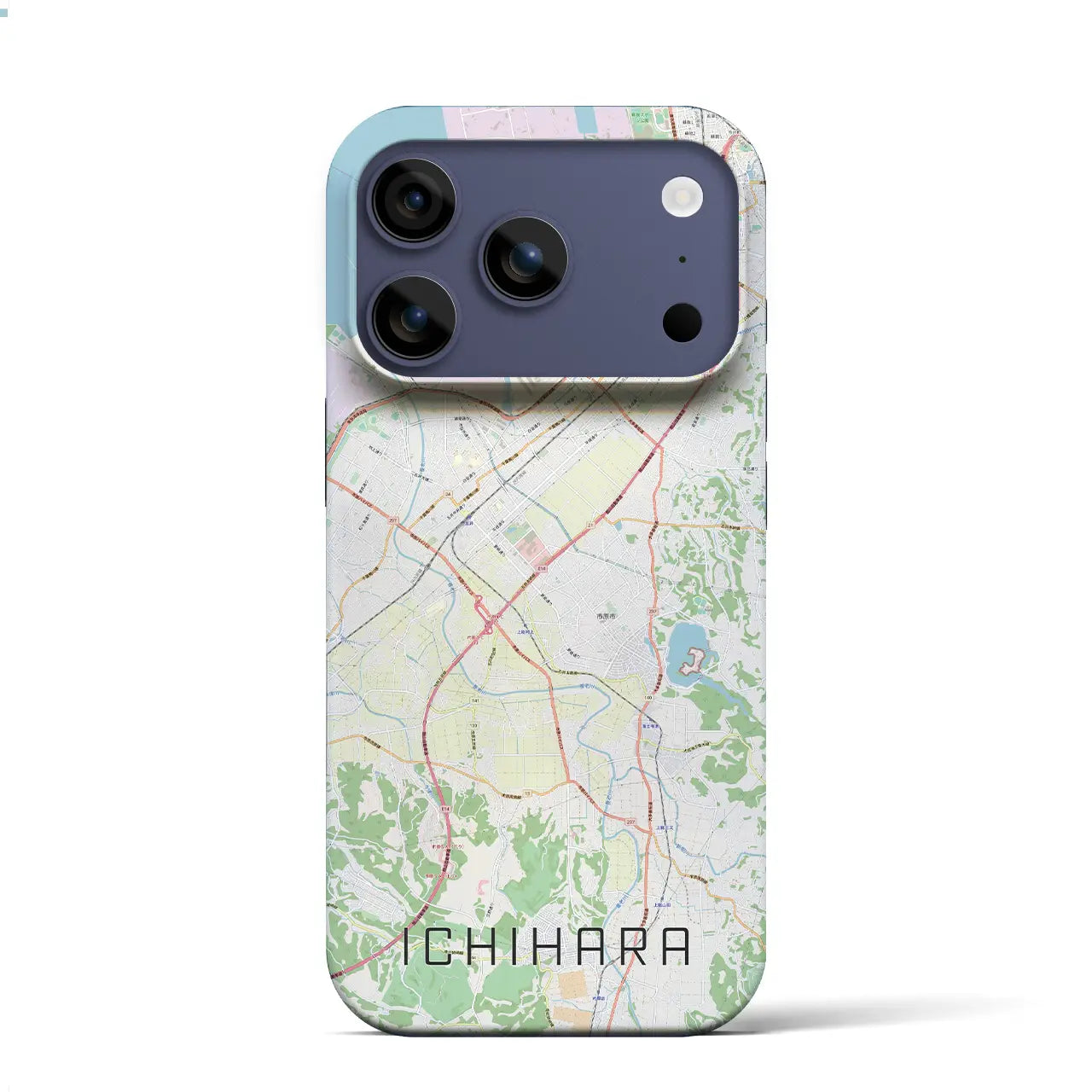【市原(千葉県)】地図柄iPhoneケース(バックカバータイプ)ブラック・iPhone 17 Pro Max 用
