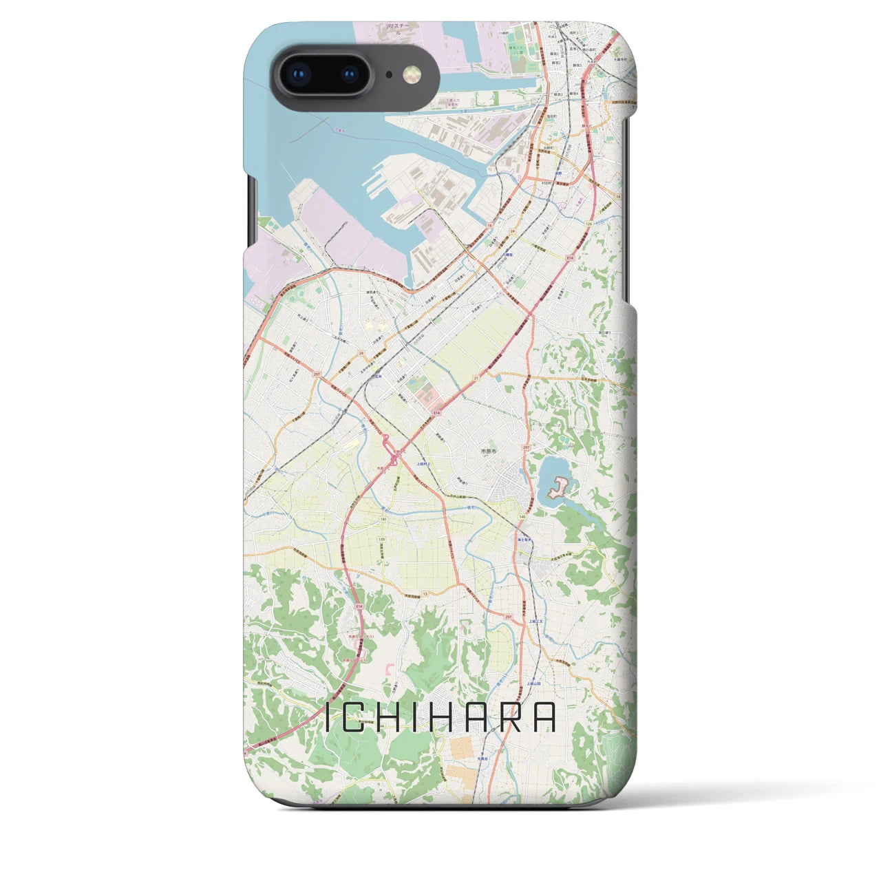 【市原(千葉県)】地図柄iPhoneケース(バックカバータイプ)