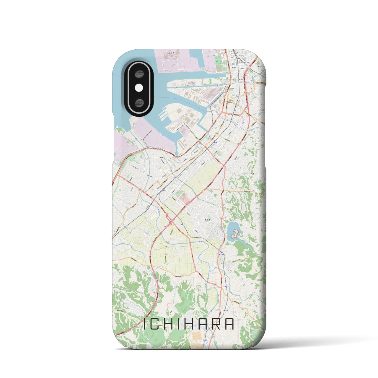 【市原(千葉県)】地図柄iPhoneケース(バックカバータイプ)