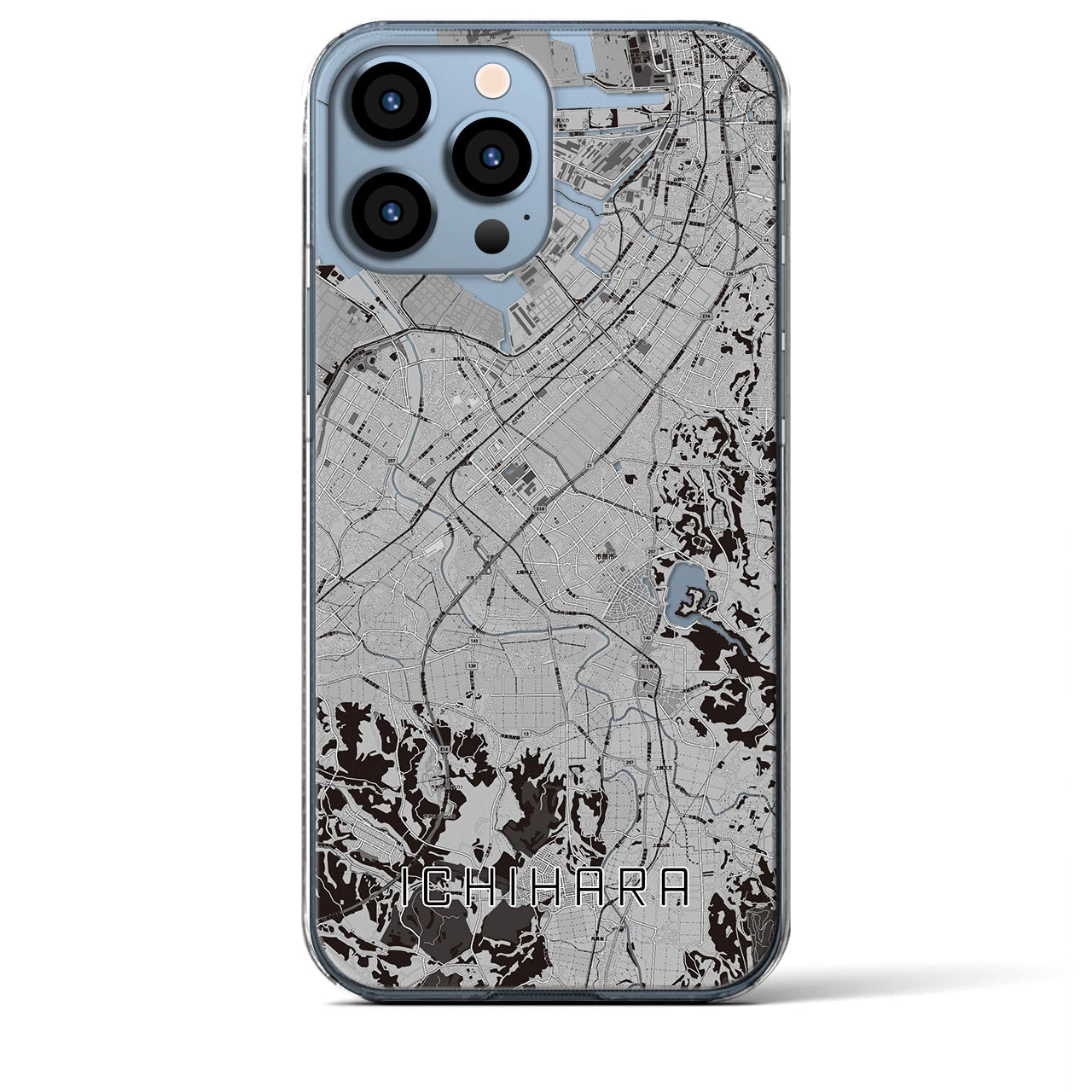 【市原(千葉県)】地図柄iPhoneケース(クリアタイプ)