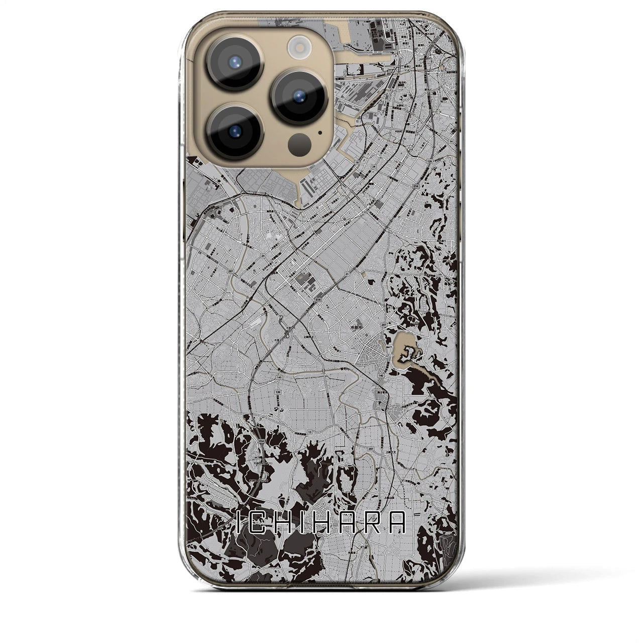 【市原(千葉県)】地図柄iPhoneケース(クリアタイプ)