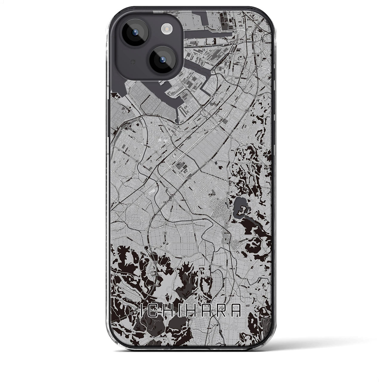 【市原(千葉県)】地図柄iPhoneケース(クリアタイプ)