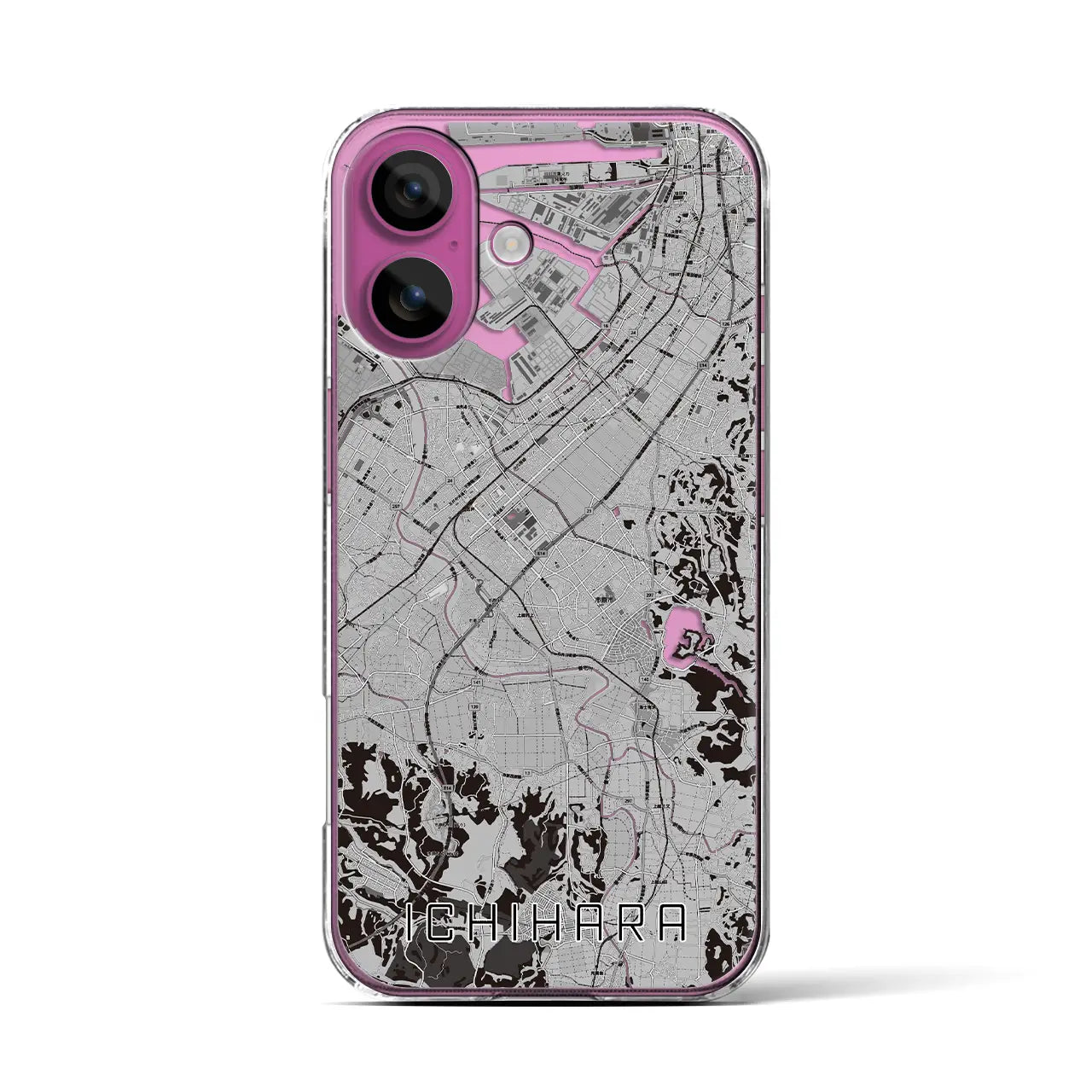 【市原(千葉県)】地図柄iPhoneケース(クリアタイプ)