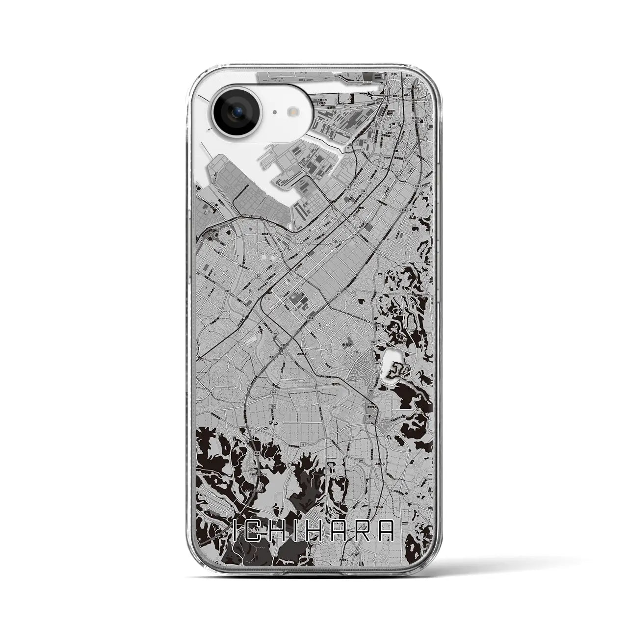 【市原(千葉県)】地図柄iPhoneケース(クリアタイプ)