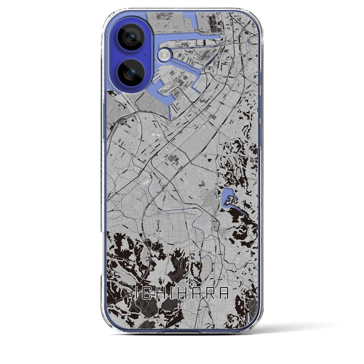 【市原(千葉県)】地図柄iPhoneケース(クリアタイプ)