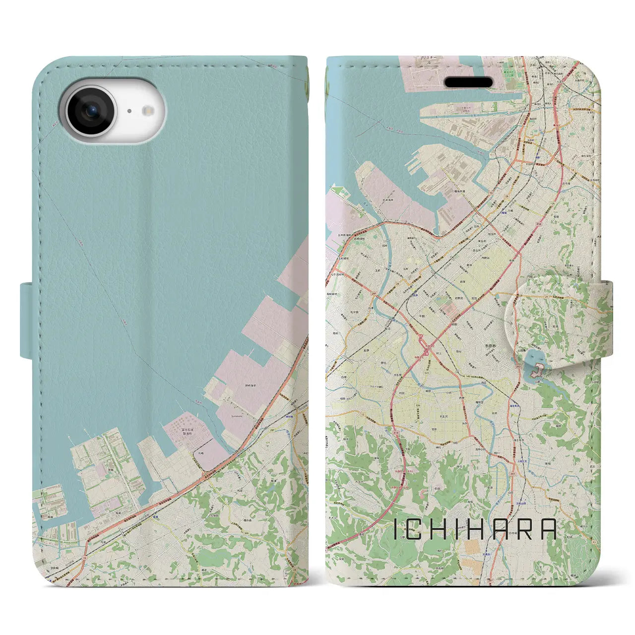 【市原(千葉県)】地図柄iPhoneケース(手帳タイプ)