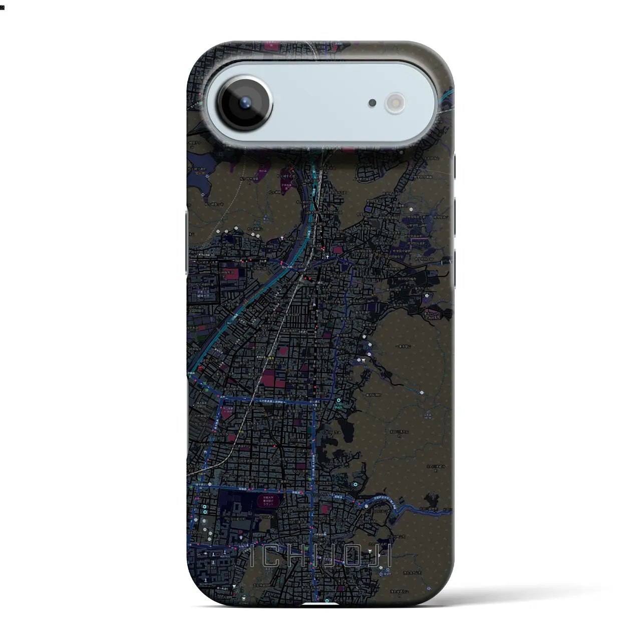 【一乗寺(京都府)】地図柄iPhoneケース(バックカバータイプ)