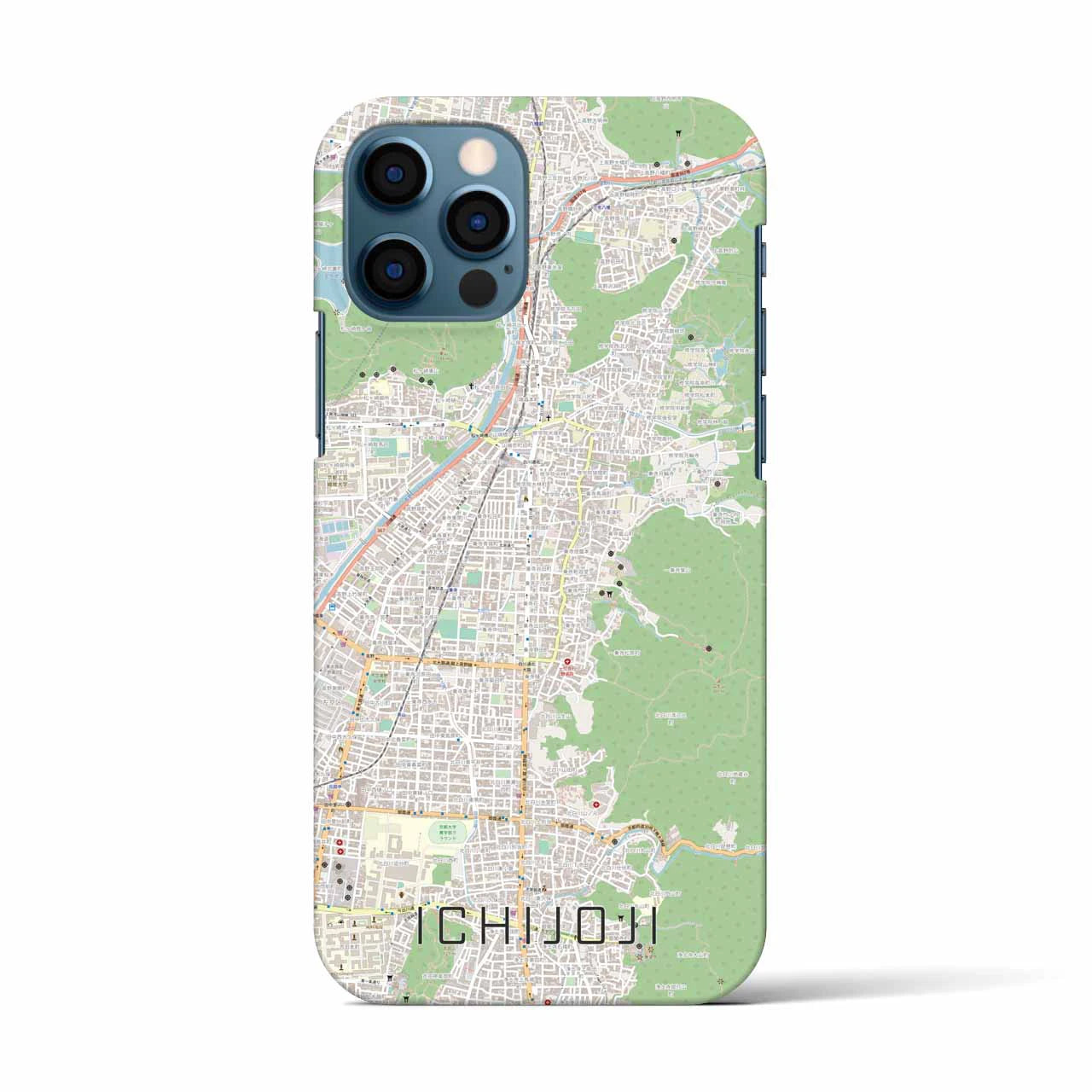 【一乗寺(京都府)】地図柄iPhoneケース(バックカバータイプ)
