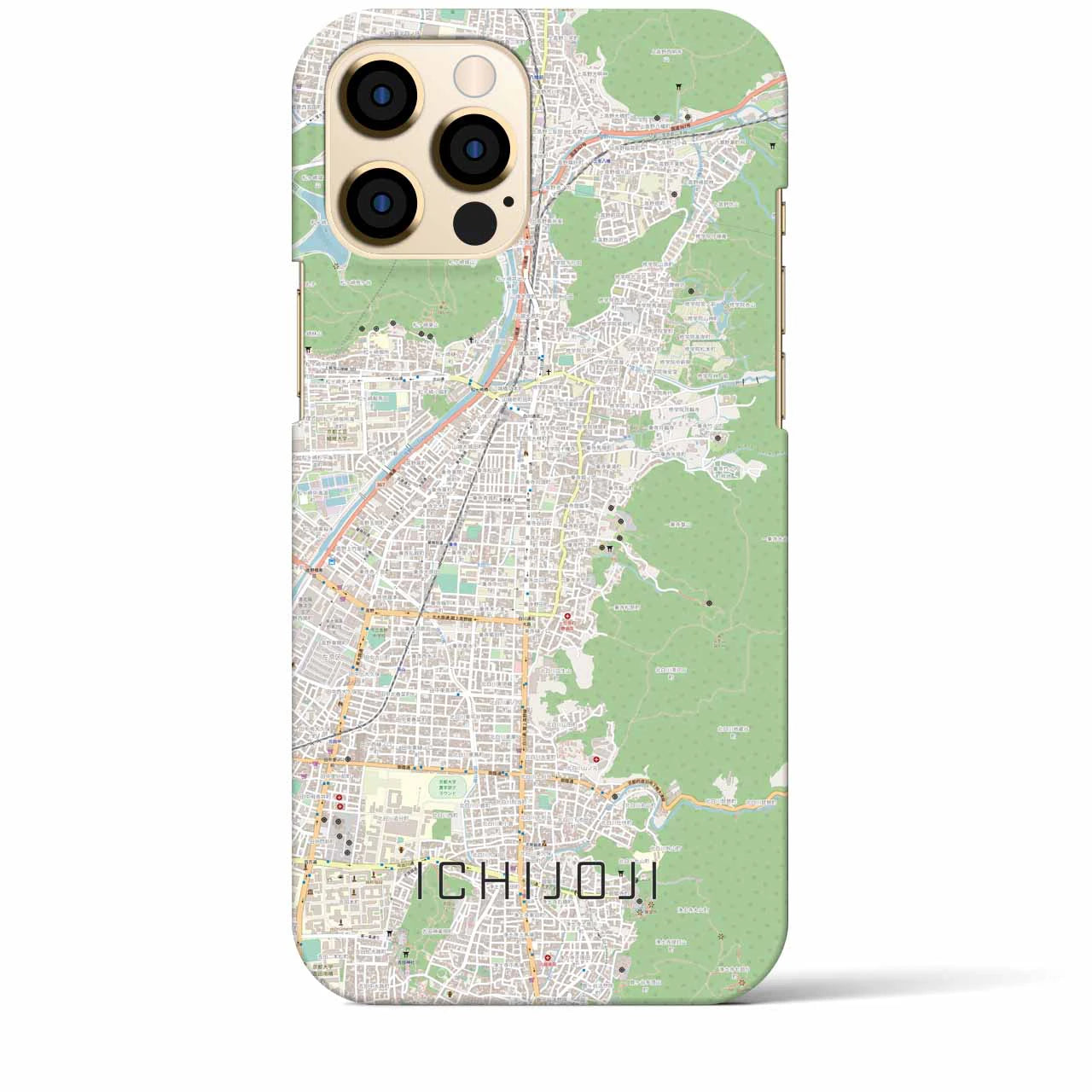【一乗寺(京都府)】地図柄iPhoneケース(バックカバータイプ)