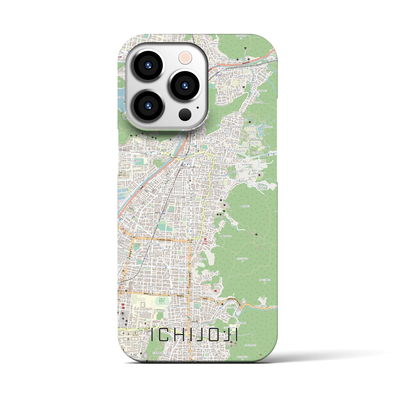 【一乗寺(京都府)】地図柄iPhoneケース(バックカバータイプ)
