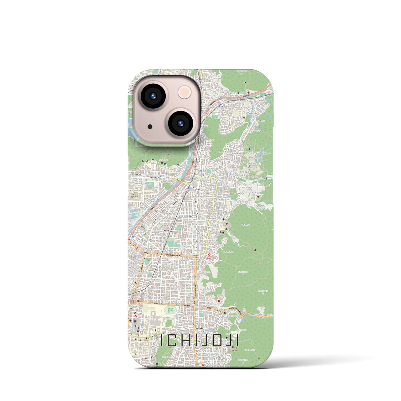 【一乗寺(京都府)】地図柄iPhoneケース(バックカバータイプ)