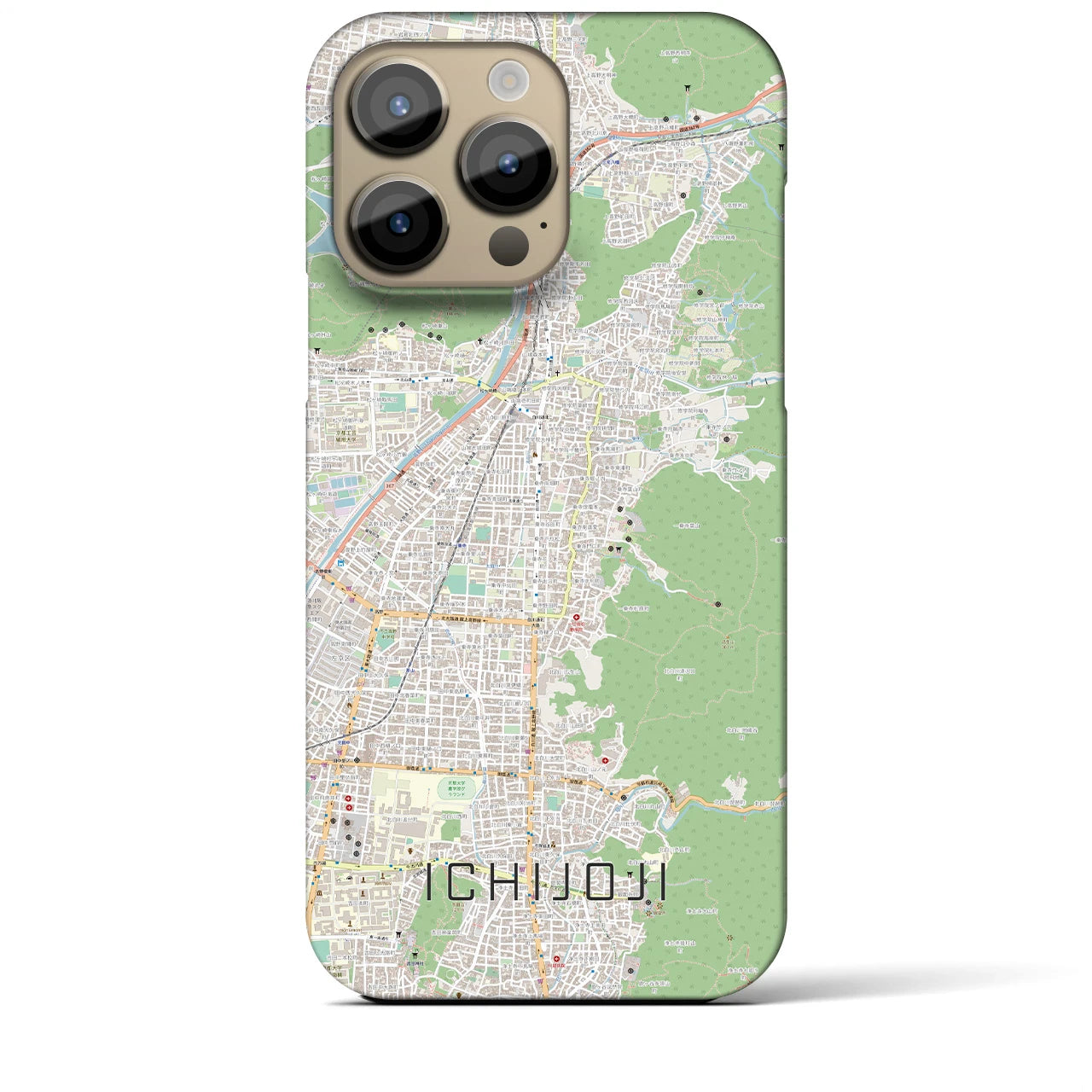 【一乗寺(京都府)】地図柄iPhoneケース(バックカバータイプ)